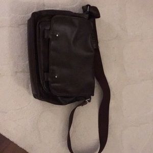 Aldo brown leather messenger bag